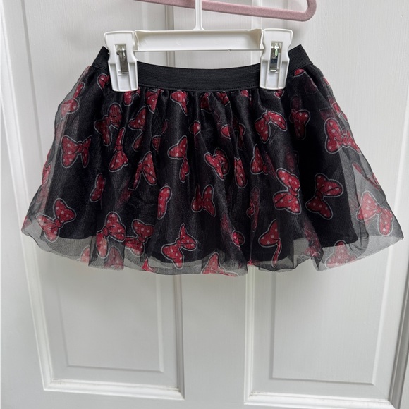 NWOT Disney 3T Girks Black and Red Bow Tulle Flowy Skirt - Picture 1 of 5